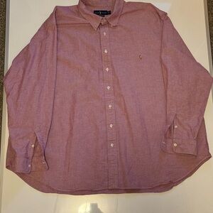 Ralph Lauren Men's Casual Pink Button Down Shirt